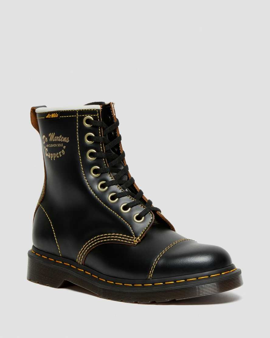 Dr. Martens Capper Vintage Smooth Lær Snørestøvler Dame Svart [8067WYEGI]